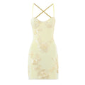 Sensual Fitted Dress with 3D Floral Bustier and Corset Design for Women