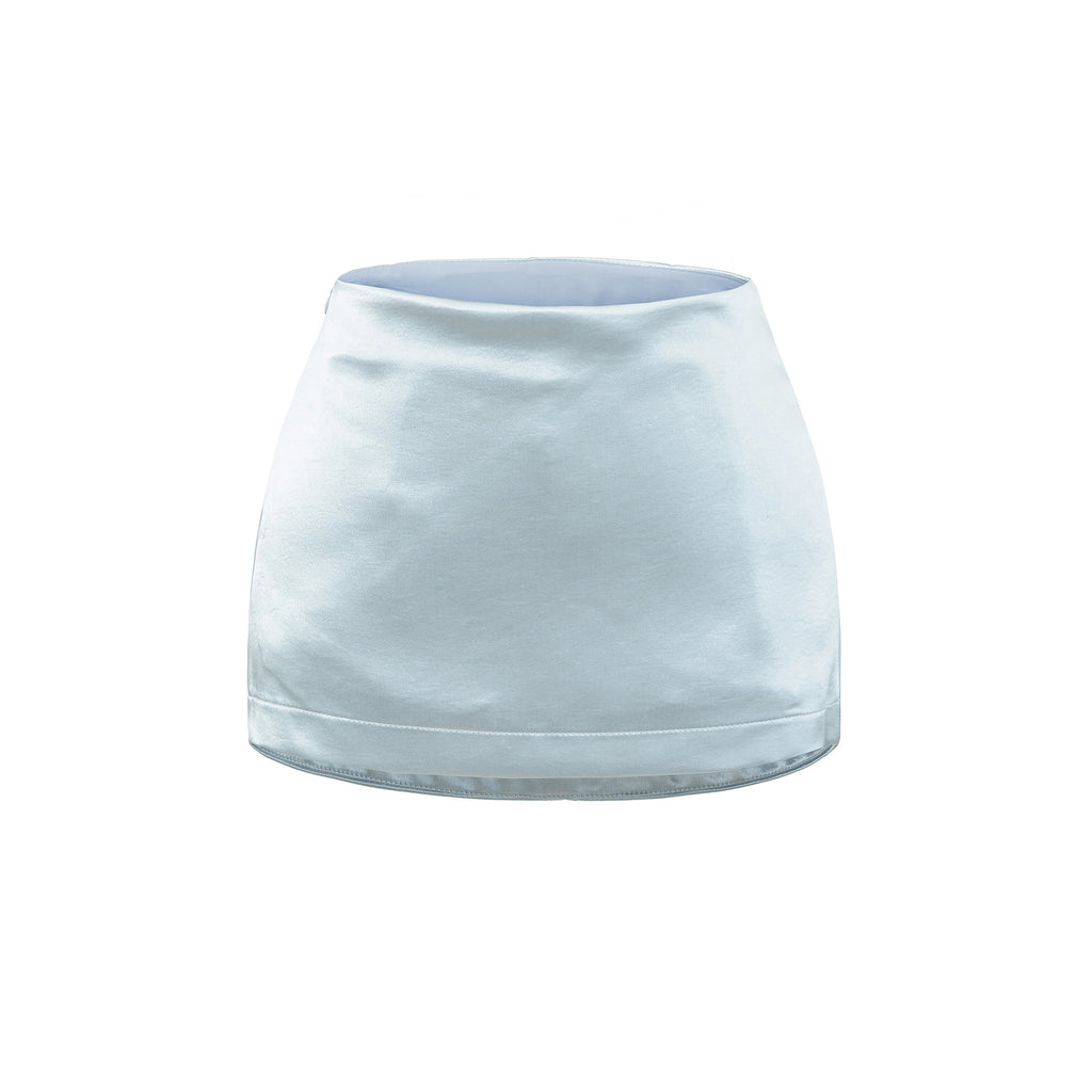Mini Falda Blanca de Cintura Alta Elegante