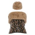 Faux Fur Patchwork Leopard Print Sequin Crop Top for Women