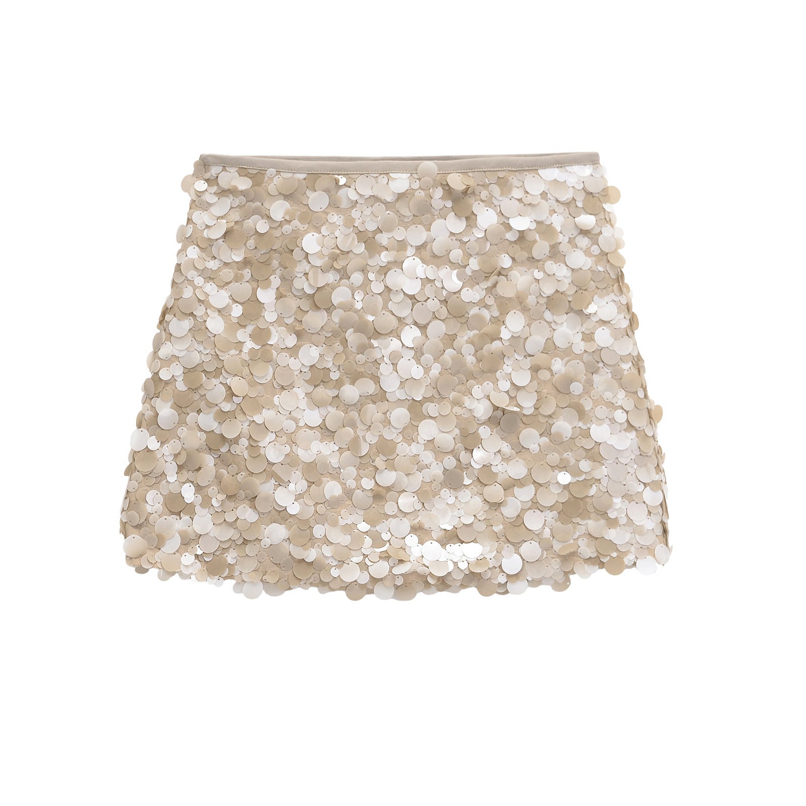 Glitter design A-line short skirt for women