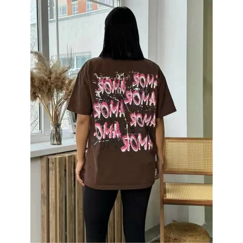 Letter printed loose top