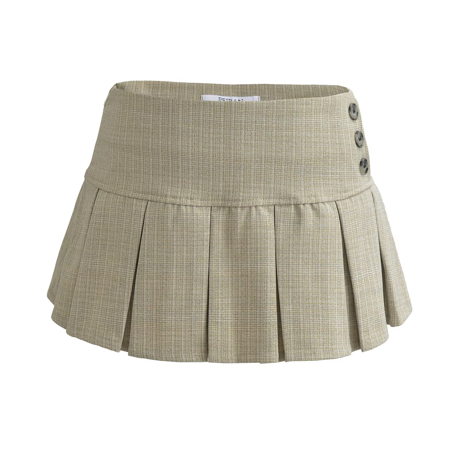 Falda corta Plisada con botones para Mujer
