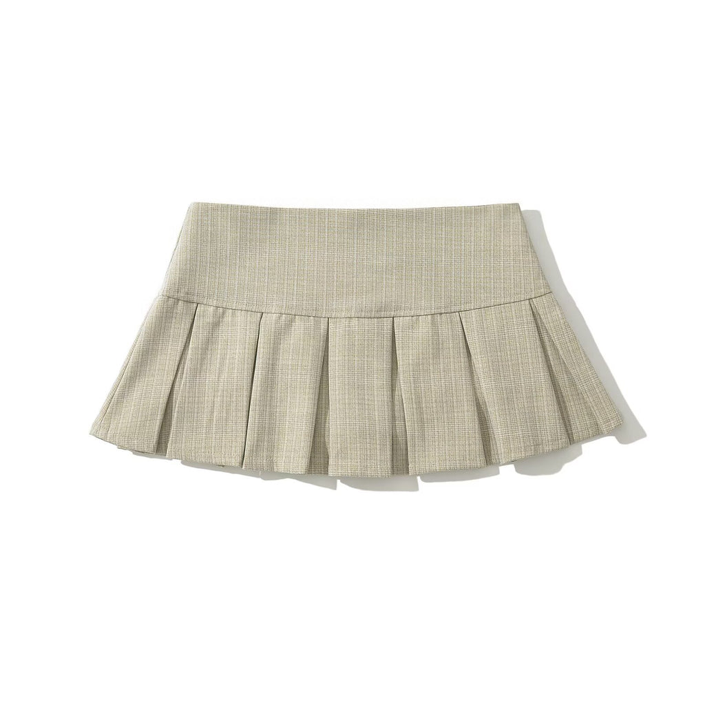 Falda corta Plisada con botones para Mujer